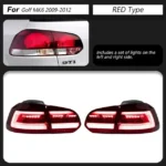 Car Styling Rear Taillight For VW Golf 6 MK6 2009-2012 Tail Light LED DRL MK8 Style Running Signal Brake Reversing Taillights - Image 6