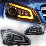 Mercedes Benz W204 C300 C260 C200 2007-2010 Headlight DRL Turn Signal High Beam Lens Dynamic Signal Head Lamp