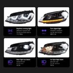 Car Light Assembly for VW Golf 7 MK7 20 13-20 17 Double U LED Upgrade Headlight DRL Dynamic Signal Head Lamps - Image 3