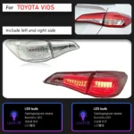 Car Styling Taillight for Toyota Vios LED Tail Light 20 18-2023 Rear Reverse DRL Turn Signal Brake Lamp Accessory - Image 7