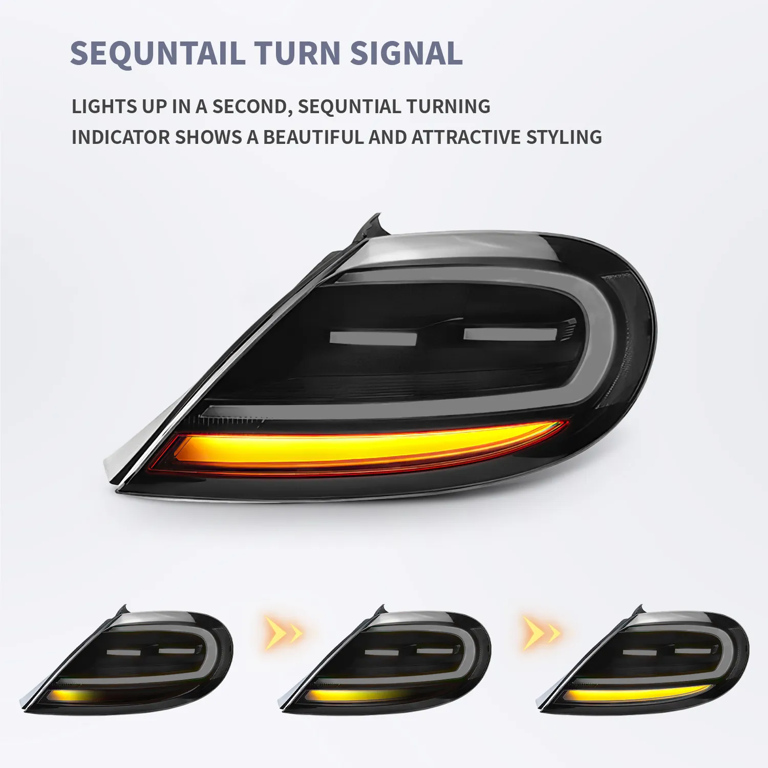 Car Tuning Taillight Upgrade for VW BEETLE 20 13-20 20 LED Streamer Signal Lights Reverse Brake Stop Taillights Assembly