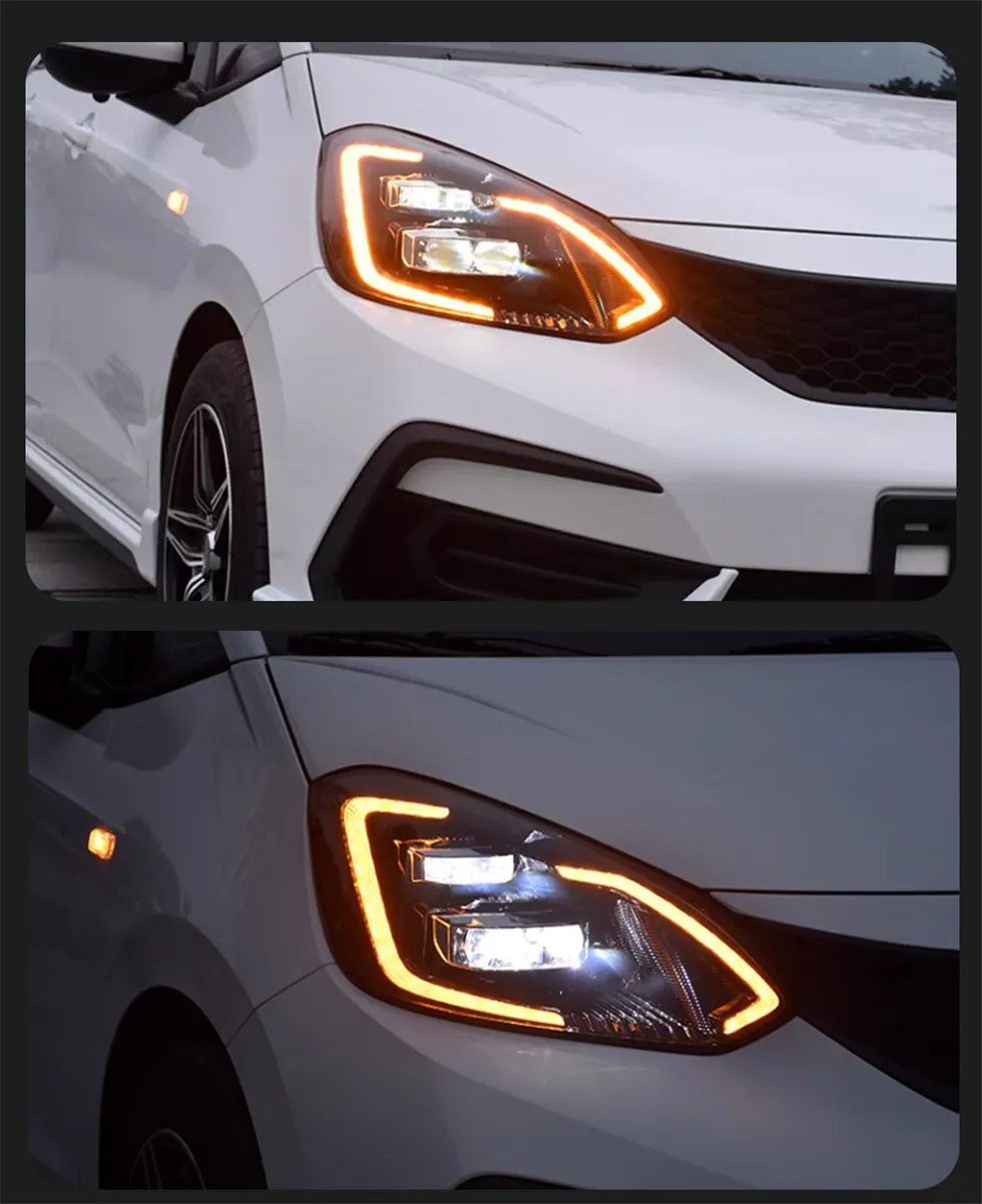 Car Headlight For Honda Jazz Fit 20 20-20 22 Headlights LED Front Light High Beam Turn Signal Lamp Assembly
