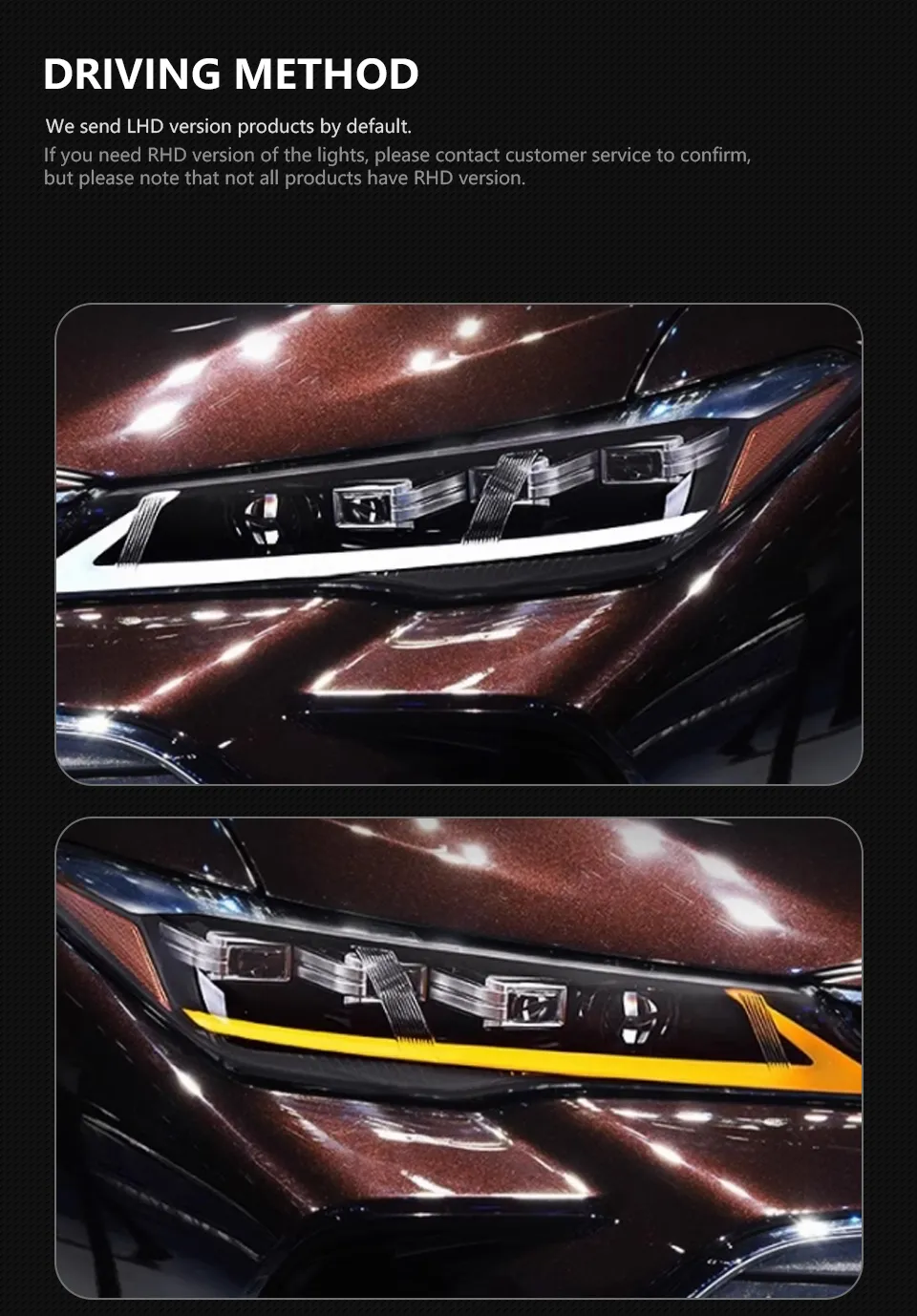 Car Lights for Toyota Avalon 20 18-20 22 Headlights DRL Head Lamp Dynamic Signal Front Daytime Light
