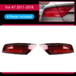 For Audi A7 Tail Lights 20 11-20 18 RS7 LED Taillight Assembly Rear Tail Stop Light Brake Lamp Dynamic Steering Light - Image 6