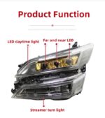 Headlight All LED for Toyota Vellfire 20 18-2023 Head Lamp DRL Dynamic Signal Far And Near Front Headlights - Image 5