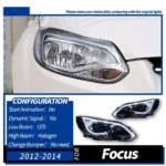 Car Styling For Ford Focus LED Headlight 2012-2014 Focus 3 LED Dynamic Signal Lamp Front Headlights - Image 6