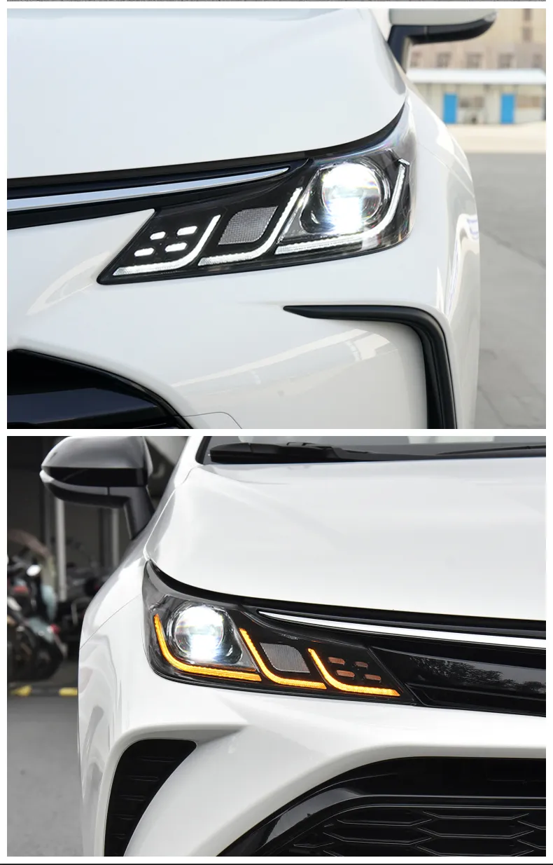 Full LED Head Lamp for Toyota Corolla 20 19-2021 DRL High Beam Front Lights Turn Signal Fog Headlights Assembly