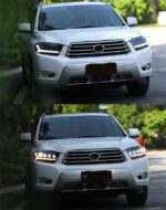 Car Head Lights Parts For Kluger highlander 2009-2011 Front Headlight Replacement DRL Daytime light Projector Facelift - Image 3