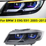 Car Headlights For BMW 3 E90/E91 2005-2012 Spoon Styling LED Daytime Lights Dual Projector DRL Car Accesorios Modified