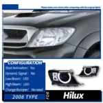 LED Headlights for Toyota Hilux VIGO 2007-2011 Upgrade Highlight Front Lights Running Signal Headlamp - Image 6