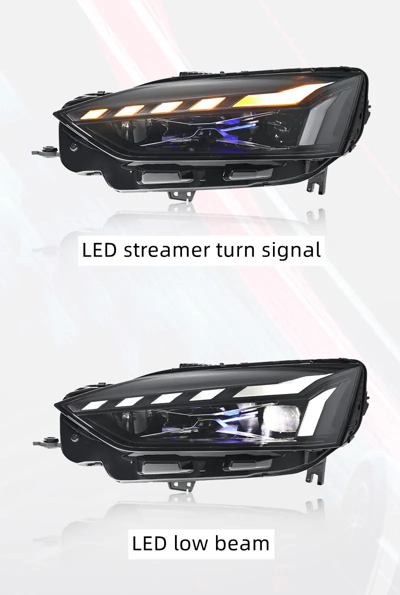 Headlight Assembly For AUDI A5 20 21-2024 LED Daytime Running Light Flowing Light Steering Signal Light