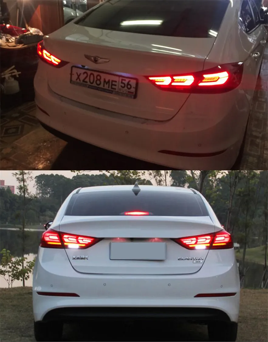 Cars For Hyundai Elantra 20 16-20 20 Taillights Rear Lamp LED DRL Running Signal Brake Reversing Parking light