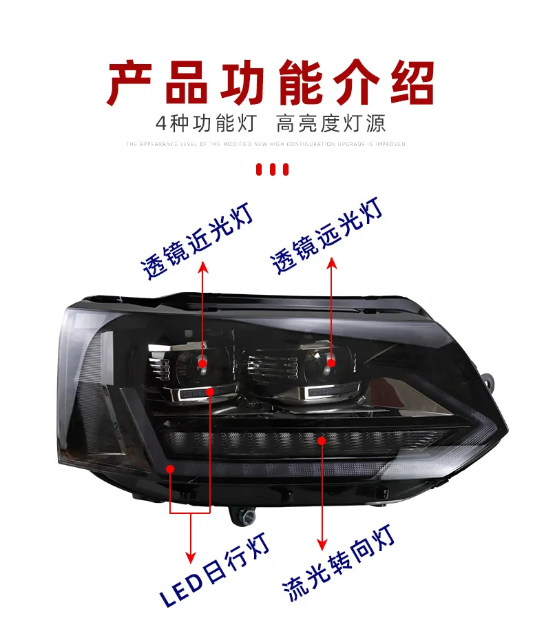 Car Lights for VW Multivan T5 LED Headlight Projector Lnes 20 14-20 19 Head Lamp Animation Dynamic Signal DRL Auto Accessories