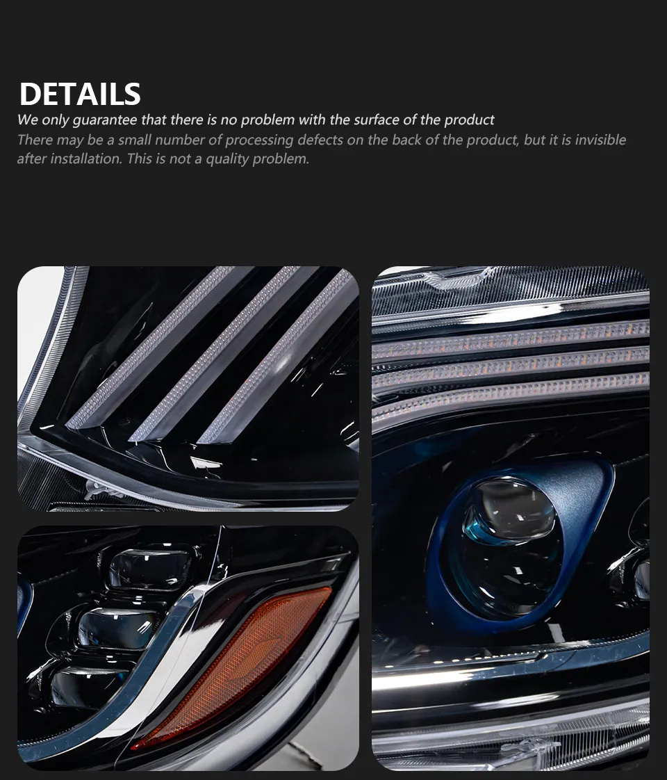 For Benz Sprinter 20 18-2023 Headlights Maybach Style Head Lamp Daytime Running Lights Turn Signal Accessory