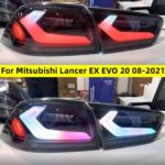 Auto Rear Stop Taillights For Mitsubishi Lancer EX EVO 2008-20 21 LED Taillight Assembly RGB Style Signal Lights Reverse Brake