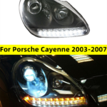 Car Headlight for Porsche cayenne 2003-2007 LED Headlights Upgrade LED Angel Eye Front Lights Assembly