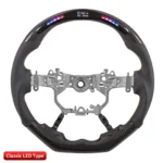 Genuine Carbon Fiber LED Custom Steering Wheels Compatible for Toyota Land Crusier Prado Crown Alphard - Image 6