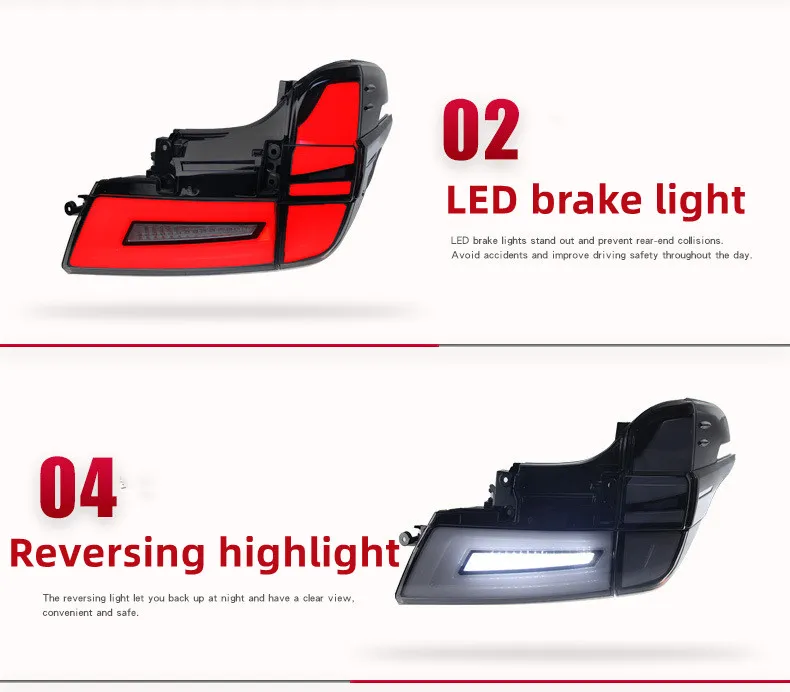 Car Tail Lights Assembly For Toyota Alphard LED Taillights Vellfire 30 series 20 15-20 22 LED Startup Through Taillights