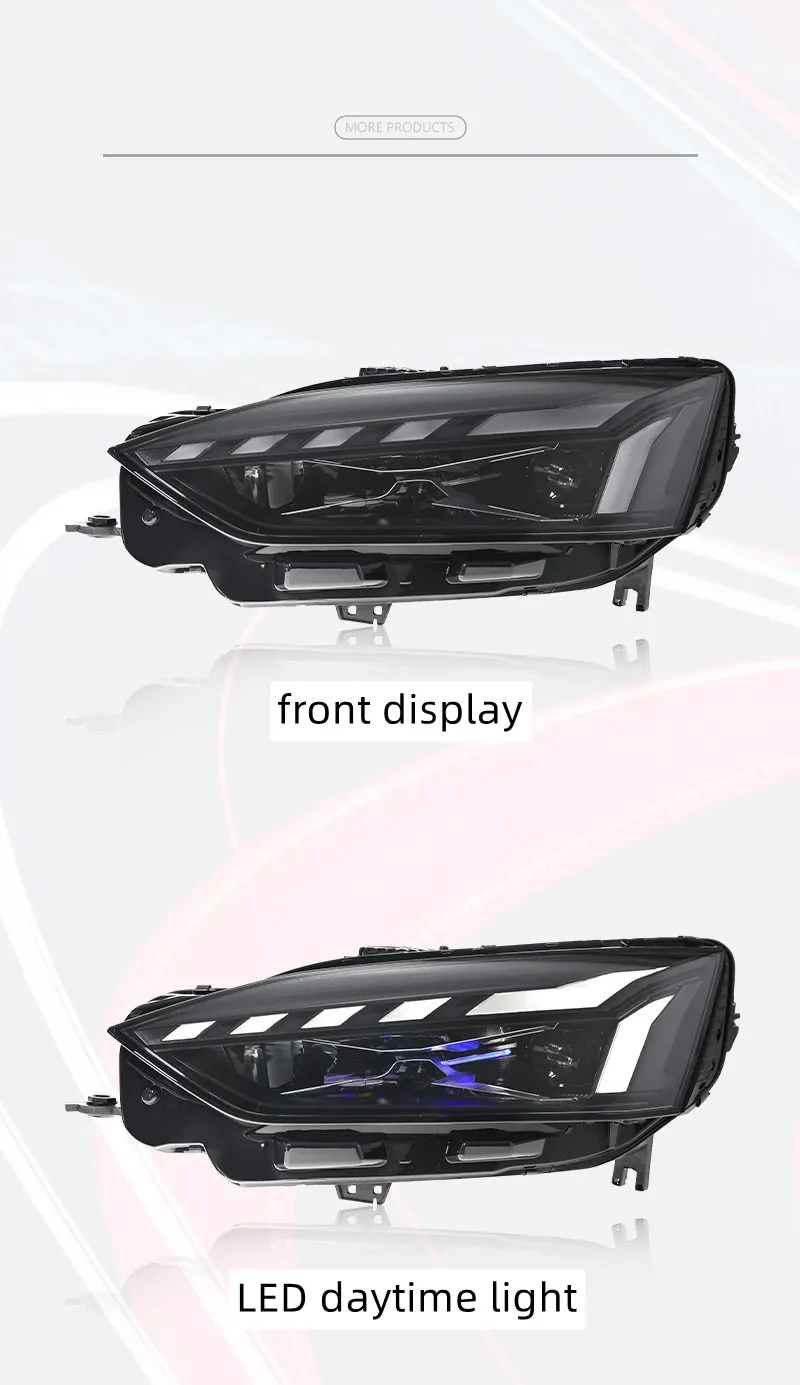 Headlight Assembly For AUDI A5 20 21-2024 LED Daytime Running Light Flowing Light Steering Signal Light