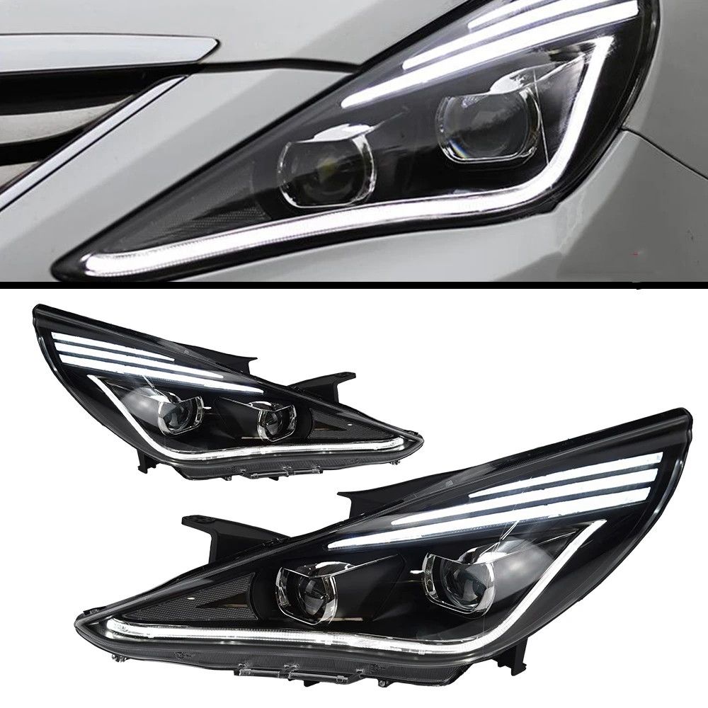66dd071f-afdc-4c2f-a0cc-097a2b7a1092 LED Head Light Parts For Sonata 8 Front Headlights Replacement 20 11-20 14 DRL Daytime light Bi-Xenon Light - Image 1