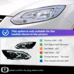Car Light Assembly for Ford Focus 2012-2014 Focus 3 Front Daytime Lamp LED Signal Headlight Projector Lens - Image 6