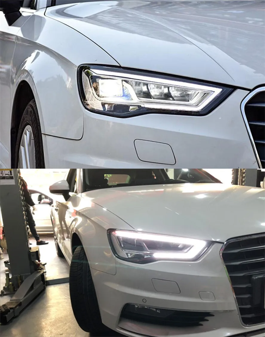 Car Head Lights For Audi A3 8V Sedan Sportback 2013-20 16 S3 LED Auto Headlight Assembly Upgrade Bicofal Lens Front Lamp