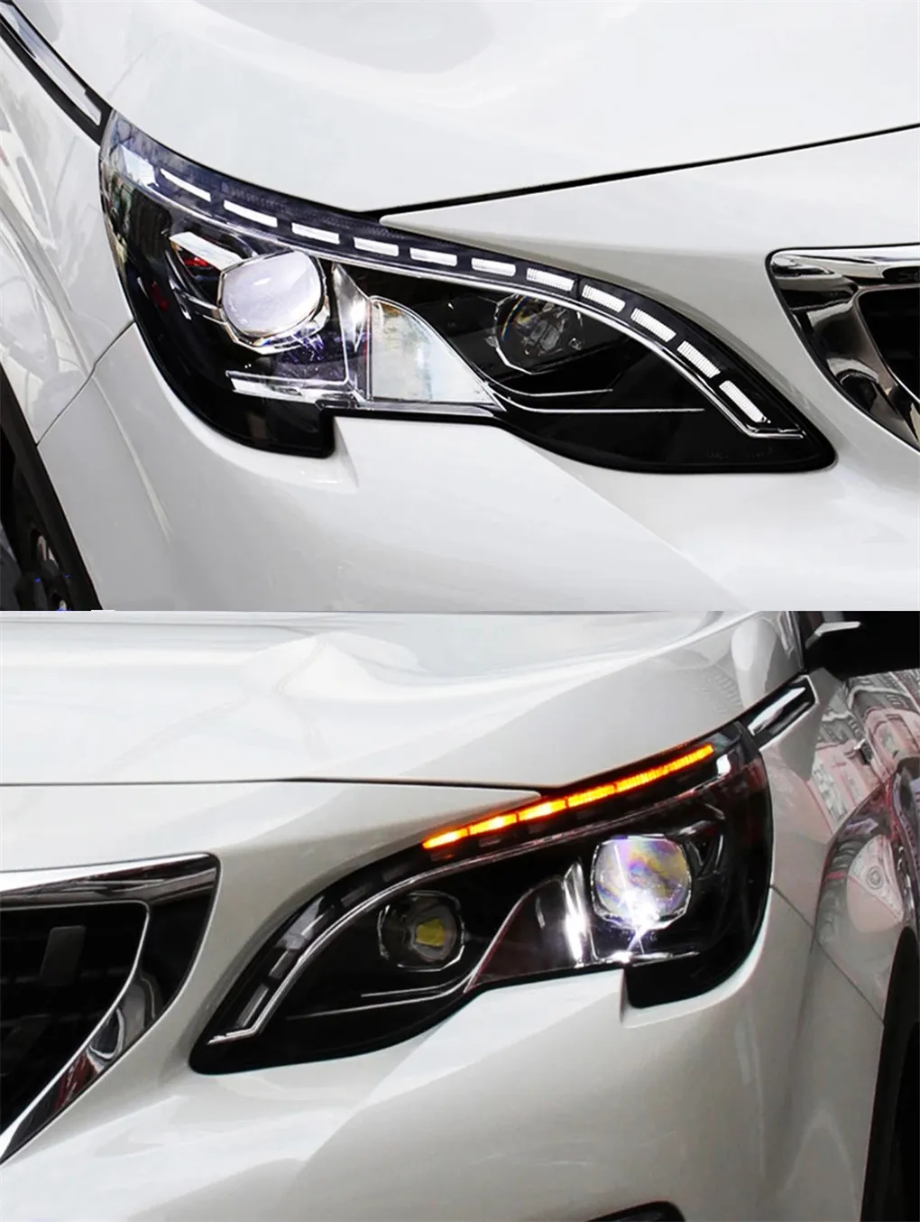 Head Lamp for Peugeot 4008 5008 LED Headlight 20 17-2021 Headlights 4008 5008 DRL Turn Signal High Beam Working Light
