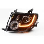 2 PCS Auto Car Head Light Parts For Mitsubishi PAJERO V93 V97 LED Lamps Headlight Replacement DRL Dual Projector Facelift - Image 2