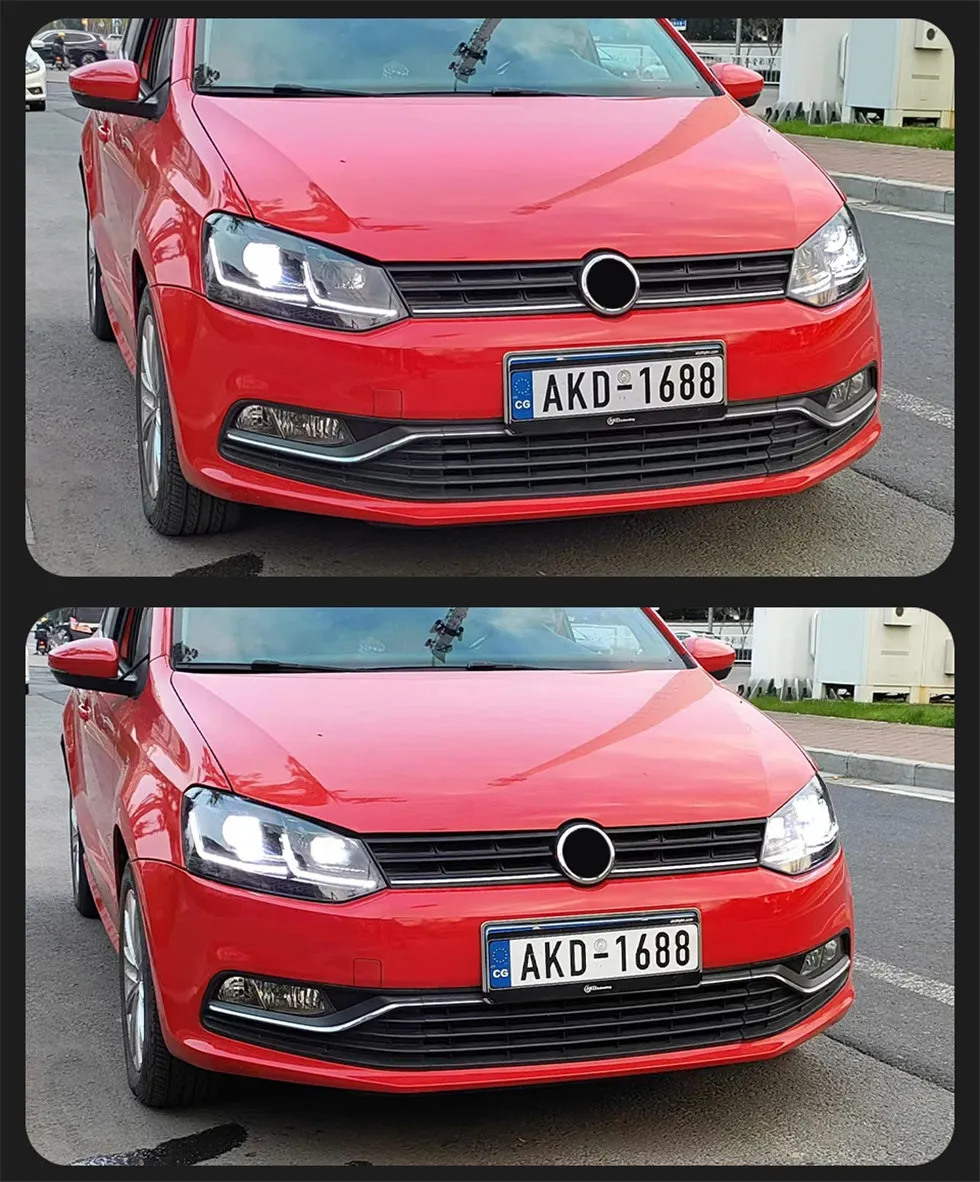 Car Styling For VW Polo 20 11-20 17 Vento Bi Xenon Beam LED Dynamic Signal Lamp Front Headlights