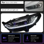 Car Goods For Ford Fusion Mondeo 20 13-20 16 Head lamp LED Headlight LED Dual Projector Headlights Replacement - Image 7