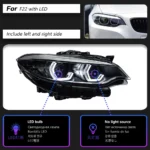 Auto Parts For BMW F22 2 Series Headlights LCI Angel eye Styling LED Daytime Lights Dual Projector DRL Lights - Image 8