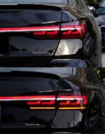 Taillights For A6 C8 20 19-20 22 Upgrade A8 Style Through Streamer Tail Lamp Brake LED Turn Signal Rear Taillight - Image 4