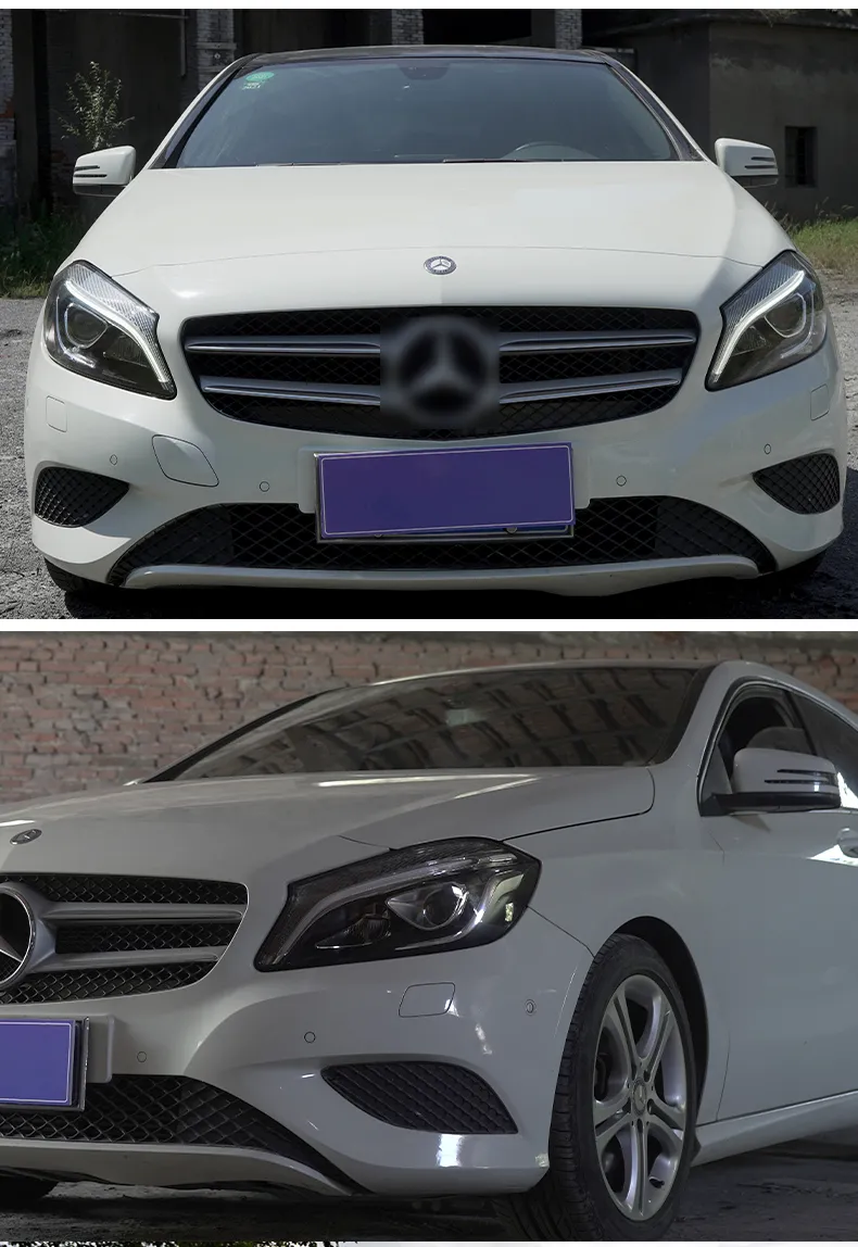 Car Head Lights For Benz W176 Headlamp Replacement 20 13-20 18 A45 A180 A200 LED High Beam Driving Lights DRL Turn Signal Headlights