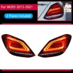 2 PCS Auto Tail Light Parts for C Class W205 C180 C200 C260 20 15-20 21 Taillights Rear Lamp LED DRL Signal Brake Reversing Parking FACELIFT - Image 7