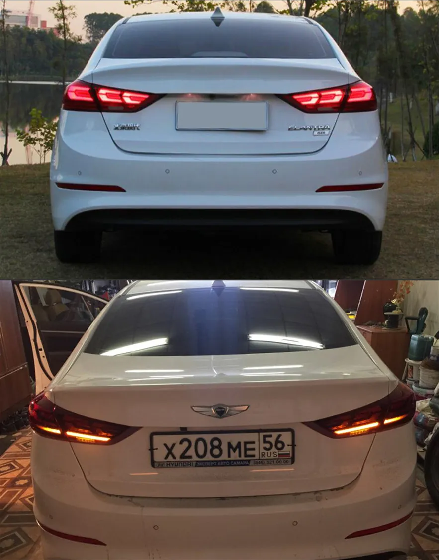Cars For Hyundai Elantra 20 16-20 20 Taillights Rear Lamp LED DRL Running Signal Brake Reversing Parking light