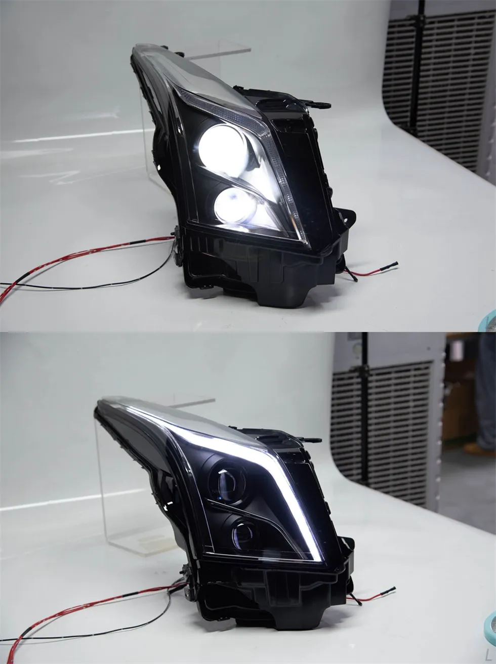 Headlight For Cadillac ATS 2014-20 17 LED Streamer Steering Day Running Turning Signal Head Lamps Assembly