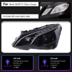 Car Styling for BENZ W207 A207 C207 E-Class Coupe LED Headlight 2009-20 17 DRL Turn Signal High Beam Angel Eye Projector Lens - Image 7