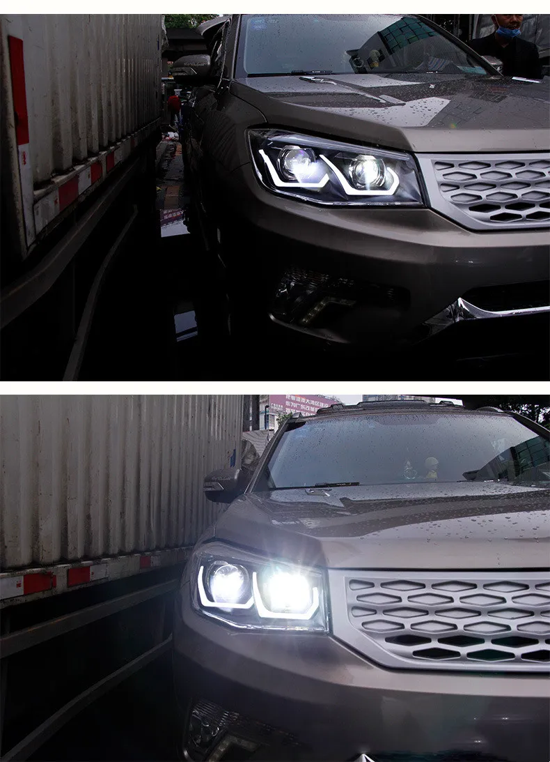 Car LED Front Headlights for CHANGAN Headlamp Assembly CS75 2014-20 17 Highlight Assisted High Beam Daytime Lights