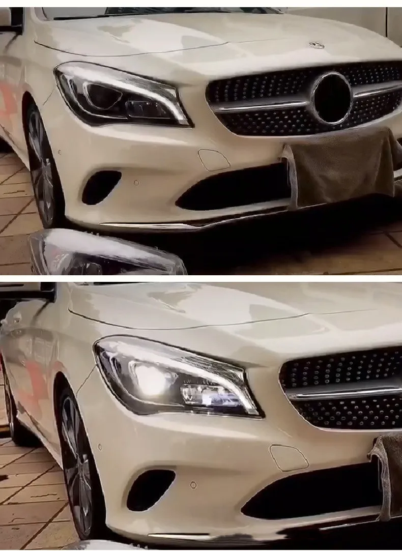 Car Front Headlamp For BENZ CLA 2014-20 19 Headlights DRL Dynamic Turn Signal High Beam Projector Lens