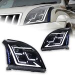 Car Styling Head Lamp for Toyota Prado Full LED Headlight Projector 3 Lens 2004-2009 Front Drl Signal Headlights