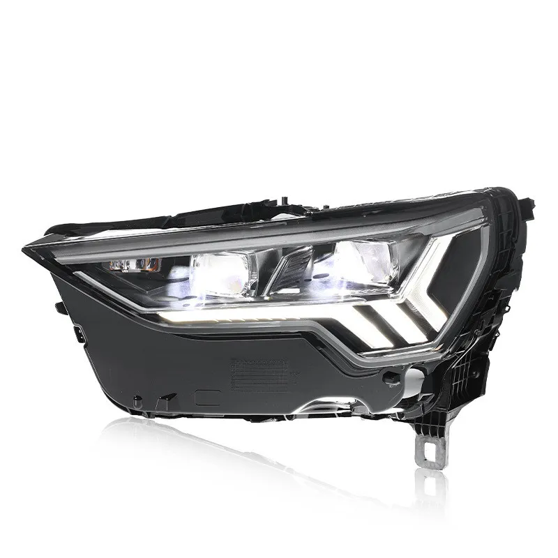 For Audi Q3 20 19-2024 Headlight Assembly Modified High-end LED Daytime Light Flowing Light Steering Dual Lens