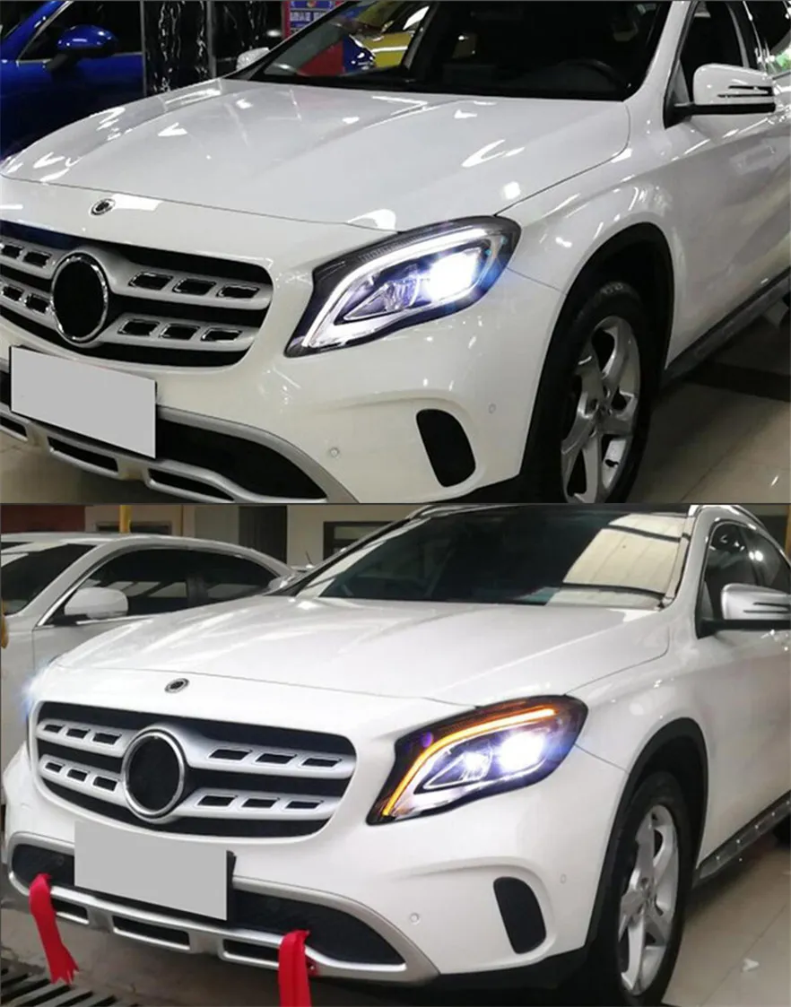 LED Headlights For GLA 2015-2019 Front Light X156 GLA180 GLA200 GLA250 GLA45 Daytime Lights Modification High Configuration Upgrade Headlight Assembly