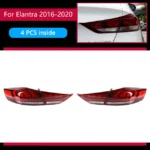 2 Colors LED Taillights for Elantra 20 16-20 20 DRL Turn Signal Lights Rear Brake Reversing Tail Light Assembly - Image 6