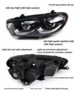 Front Headlight For VW Scirocco 20 08-20 18 Upgrade LED Far and Near Lights LED Running Headlamp Streamer Turn Signal - Image 3