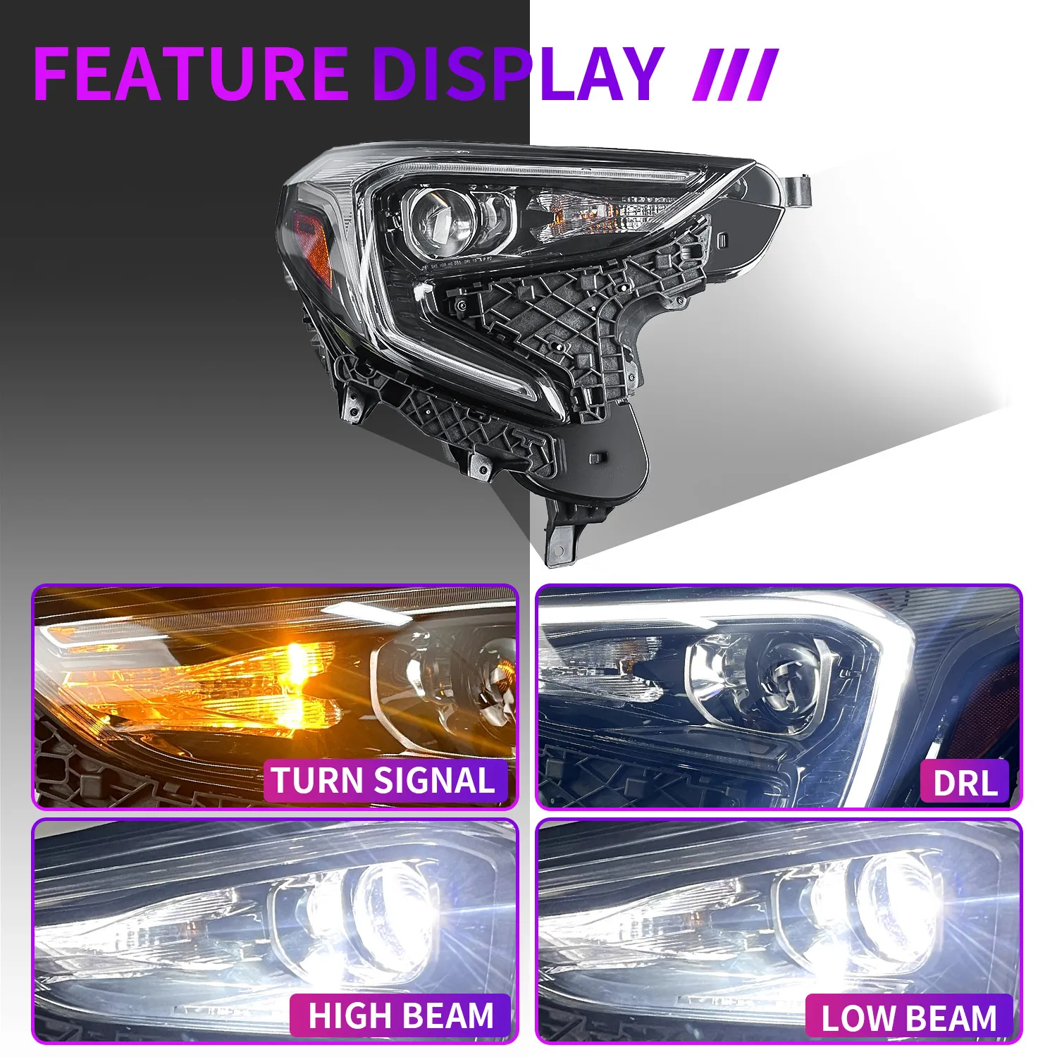 Car Headlights For GMC TERRAIN 20 17-20 22 Orignal Headlights Turn Signal Running Lights Dual Beam Projector