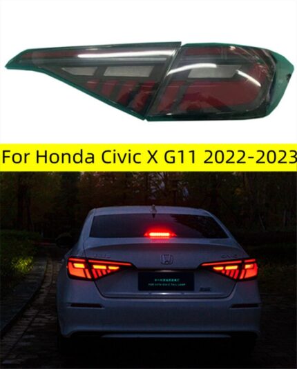 Car Taillights Assembly For Honda Civic X G11 2022-2023 LED Rear Lamp Turn Signal Brake Reversing Lights Stop Lamp