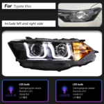 LED Headlight for Toyota Vios 2008-20 16 LED Headlights Signal Lights Day Running Light DRL Angel Eyes - Image 6