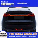 LED Taillight for Tesla Model 3 Model Y 20 18-20 23 Rear Brake Lights Starlink Cross Taillight Safety Lamp Turn Signal