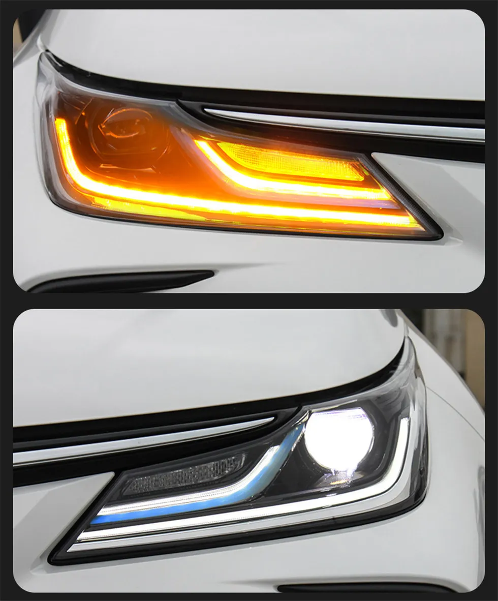 Car Styling LED Headlights For Toyota Corolla 20 19-20 21 Head Lights Sedan Style Replacement DRL Daytime lights
