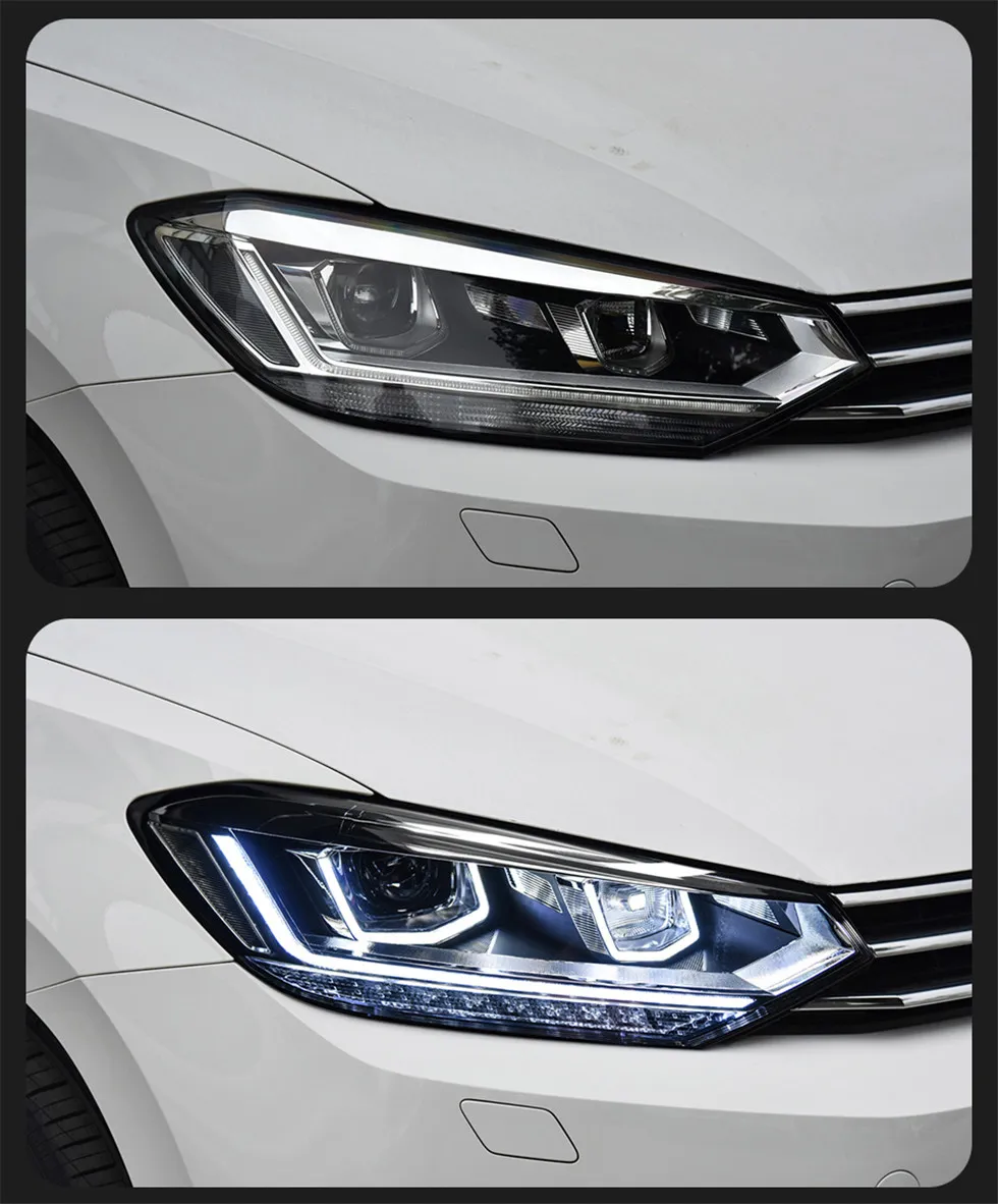 Car Head Lamps For VW Touran 20 16-20 20 Touran L LED Upgrade Lens Dynamic Signal Headlight Assembly